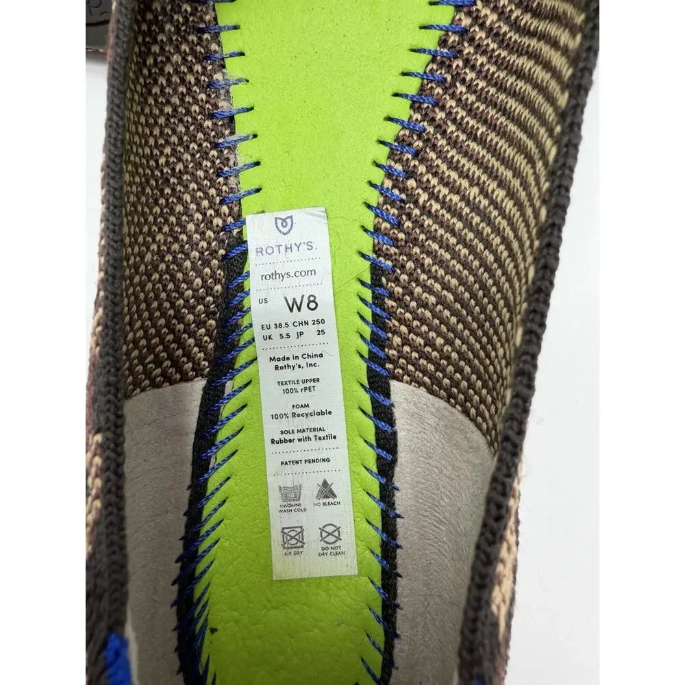 Rothy's Leopard Print Pointed Flats with Blue Trim - Picture 7 of 7